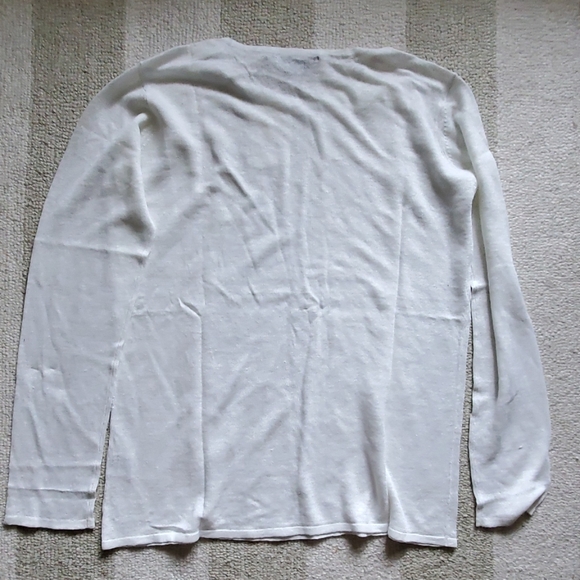 New Island Company Snow Linen Knit Crew Sweater - Picture 5 of 5